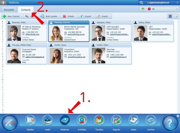 Contacts Management in Pipeliner CRM