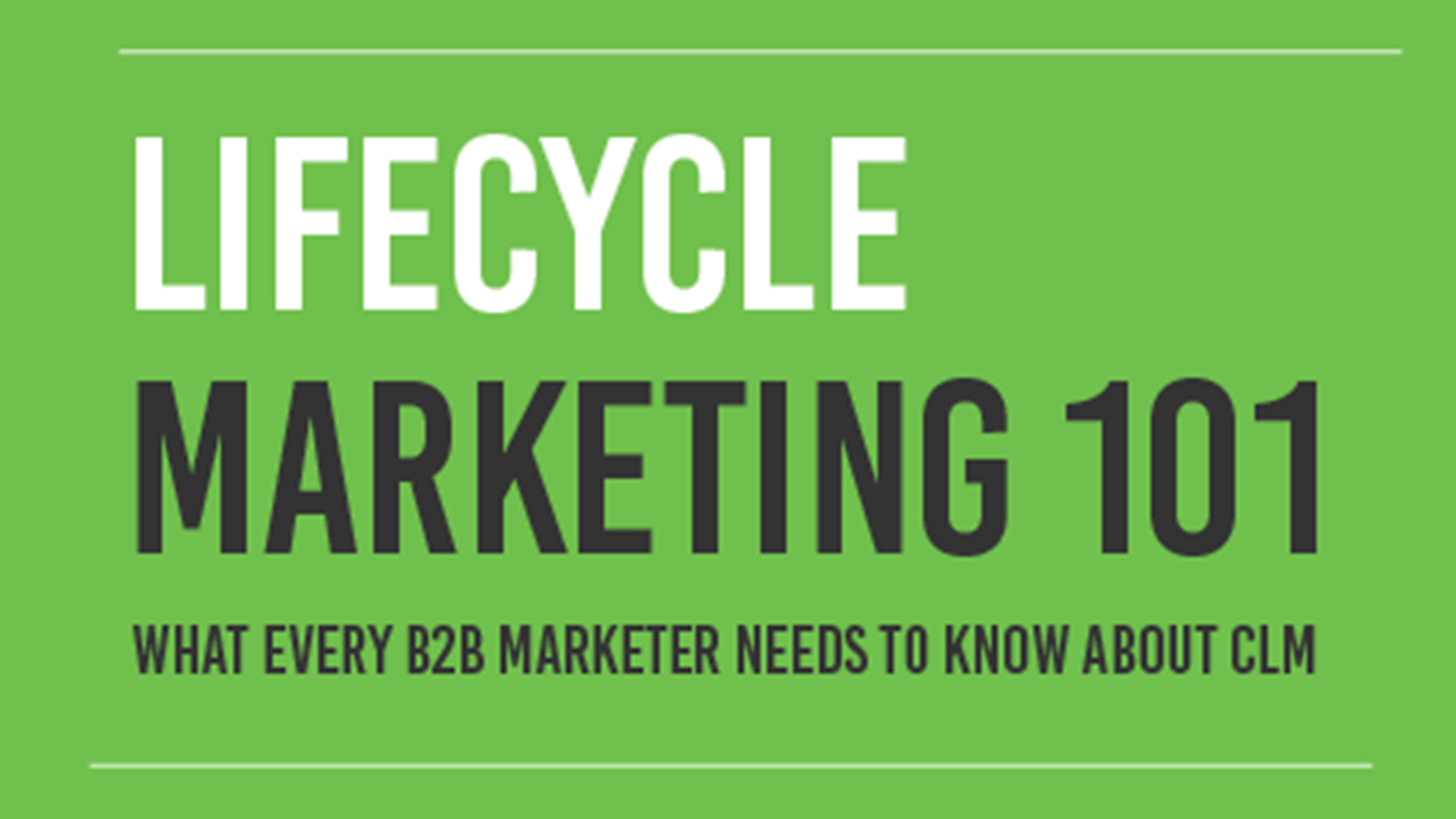 EBook Lifecycle Marketing 101 What Every B2B Marketer Needs To Know