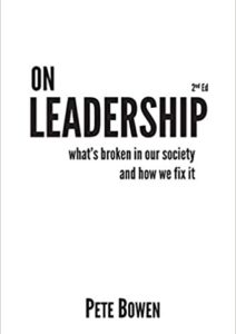 On Leadership: What’s Broken in Our Society and How We Fix It Cover