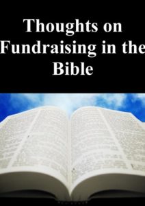 Thoughts on Fundraising in the Bible Cover