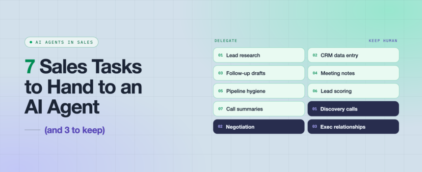 7 Sales Tasks to Hand to an AI Agent (and 3 to Keep)